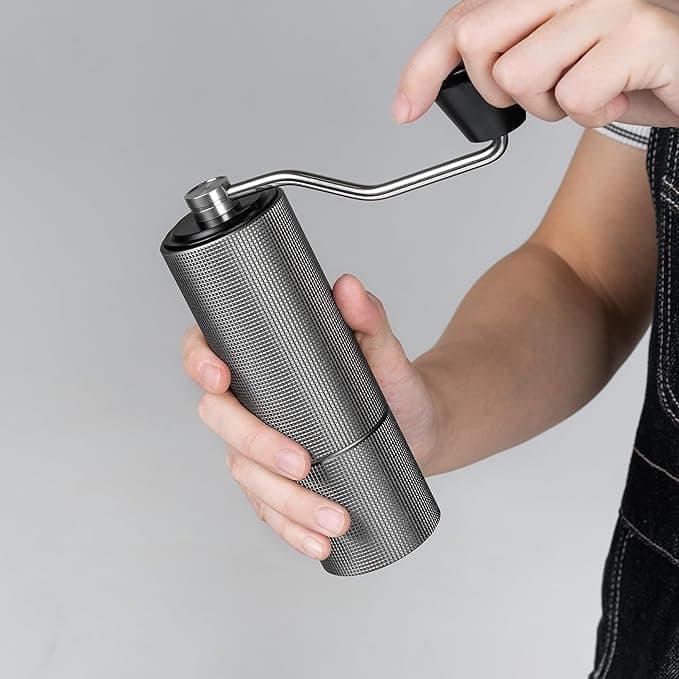 Manual Coffee Grinder Capacity 25g with CNC Stainless Steel Conical Burr, Internal Adjustable Setting